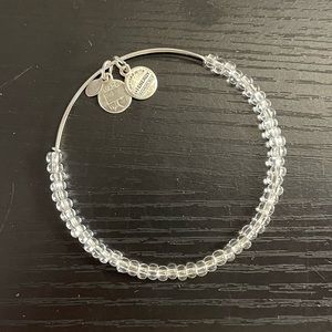 Alex and Ani silver tone clear bead bracelet